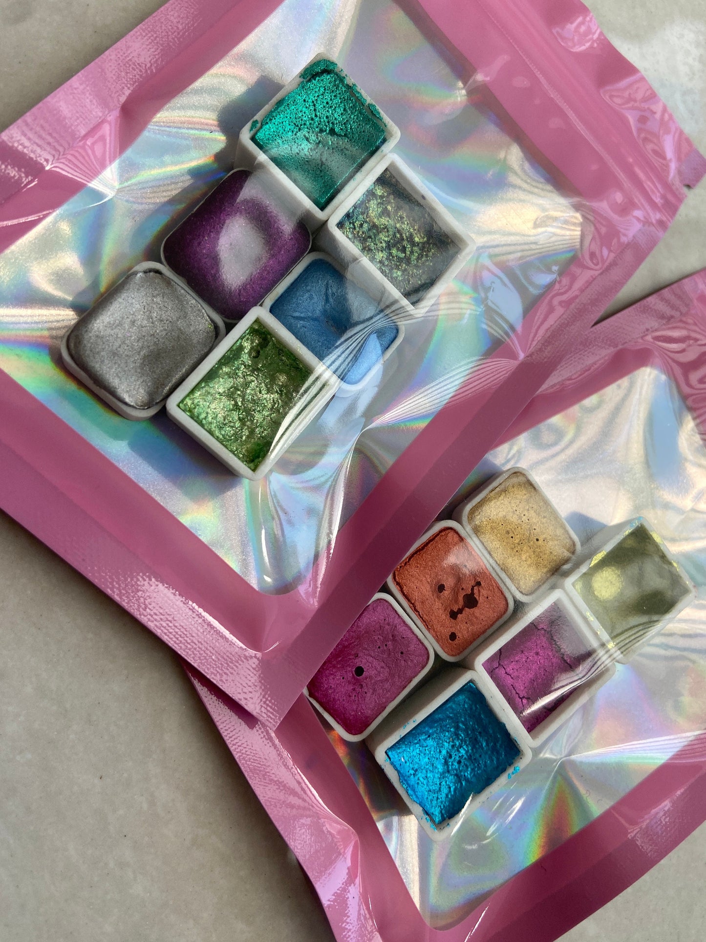 Grab Bag- Handmade Watercolour | Metallic Effect, Gift for artist, Lettering supplies, Art Supplies, Calligraphy paint shimmer watercolor