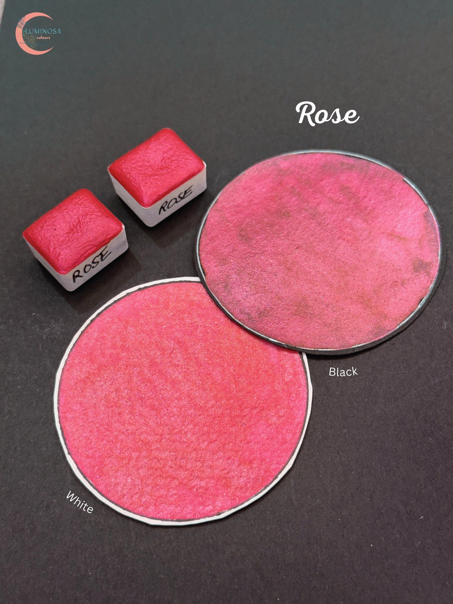 Handmade Metallic Rose Shade Watercolor – Shimmer, Non-Toxic