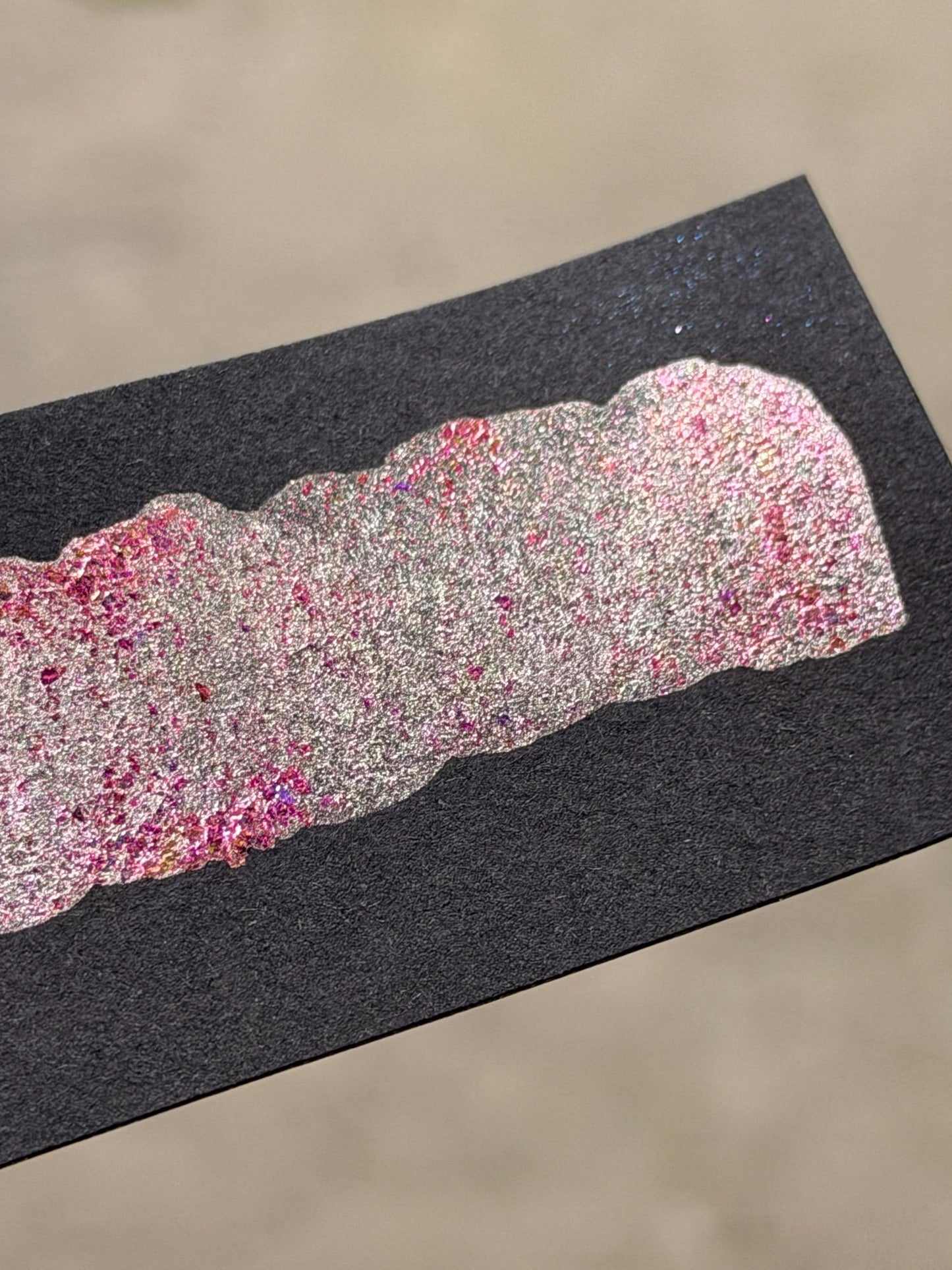 Isla - Holographic/Colourshifter Flakes Handmade Shimmer Watercolour Half Pan - Super glittery Paints