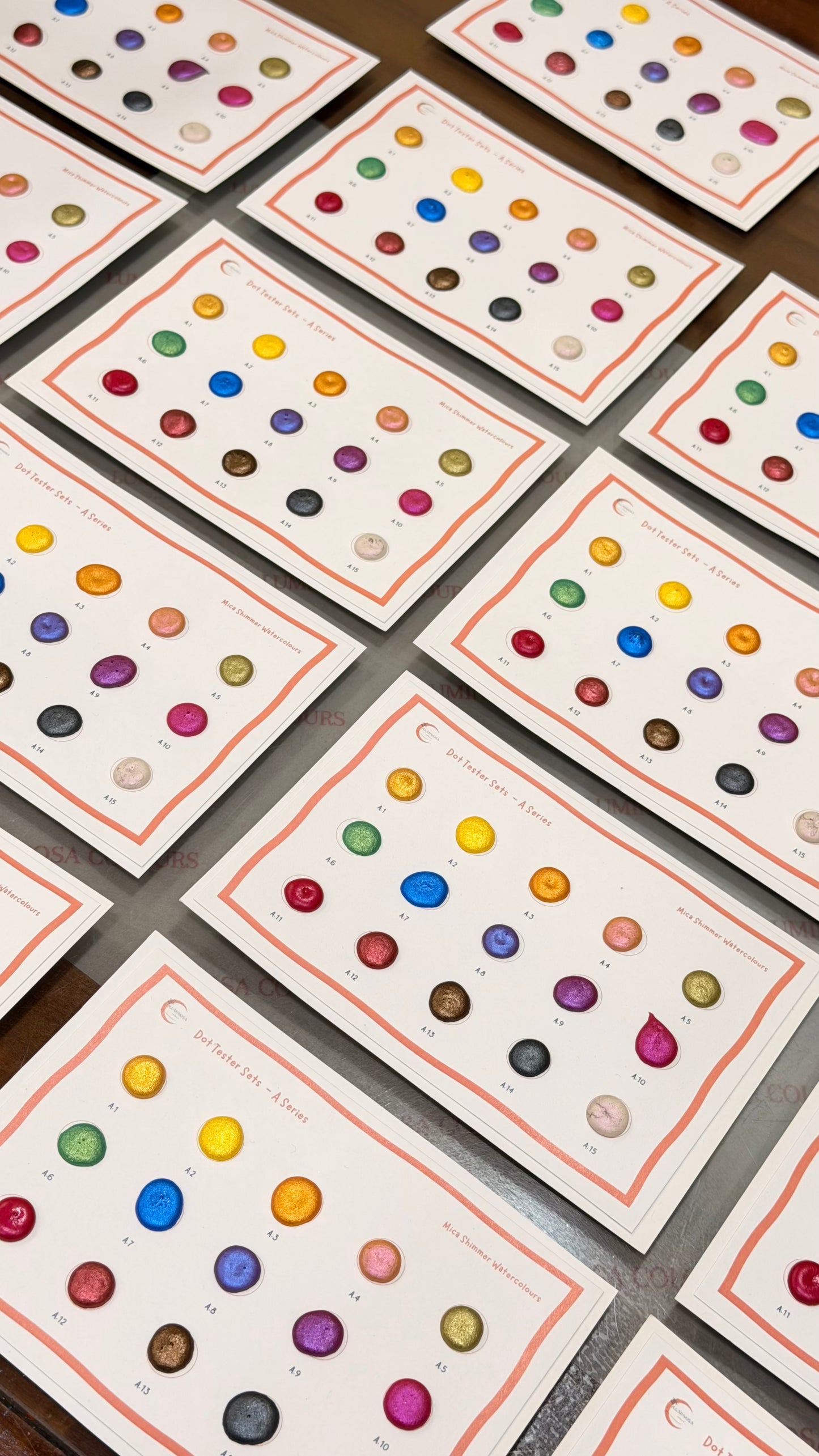 Dot Sample Pack - Series A - Shimmer Mica Watercolours Tester Palette