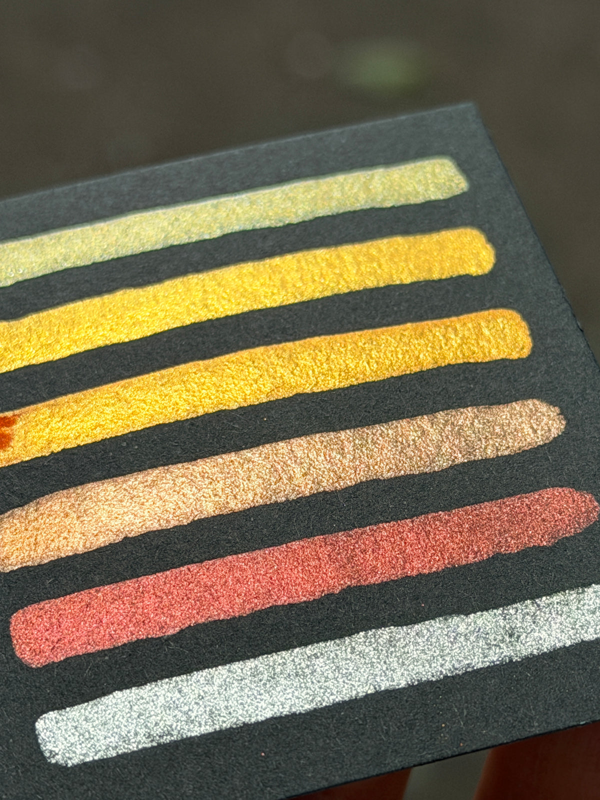Basics Shimmer Watercolor Half Pans – Golden, Silver, Reds, Browns – Art Supplies