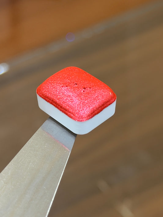 Honeysuckle - Chrome Coral Handmade Sparkly watercolours - Glitter Paint 1.5ML