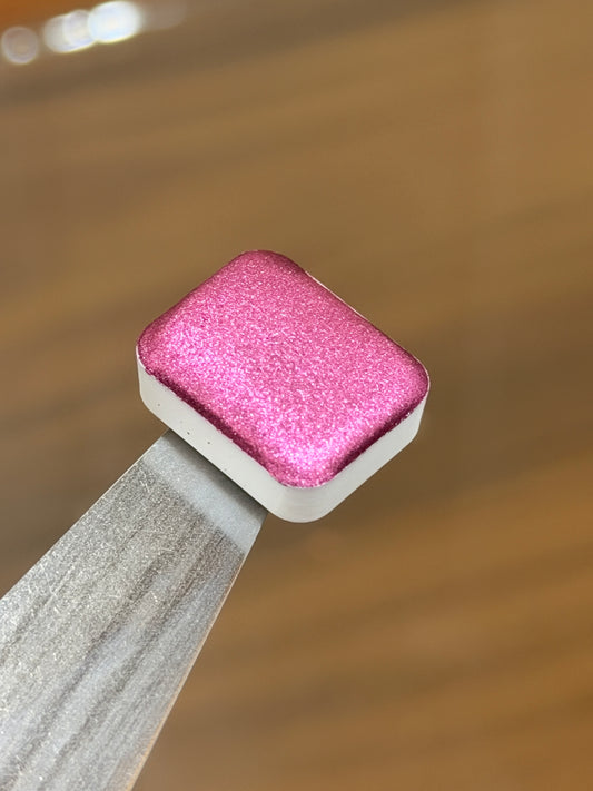 Azalea- Chrome Pale Pink Paint - Handmade Sparkly watercolours - Glitter Paint 1.5ML