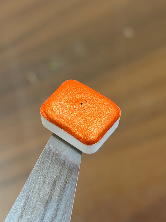 Crossandra- Chrome Orange Pink Paint - Handmade Sparkly watercolours - Glitter Paint 1.5ML (Copy) (Copy)