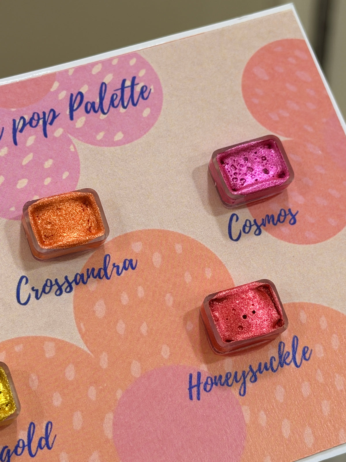 The floral pop Chrome Palette - Tester Palette| Handmade Metallic Watercolours | Glitter Paints (Copy)