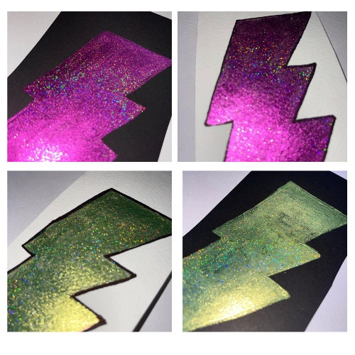 Holographic Watercolour Tester Mini pan Palette | Holographic Watercolor | Handmade Metallic Watercolors | Chrome | Calligraphy Ink