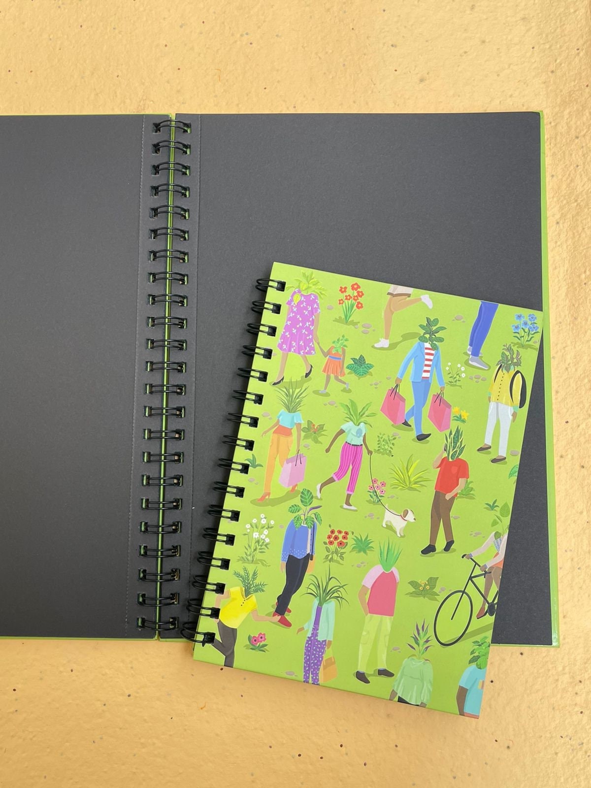 A4 Black Watercolour Paper Sketchbook , 300GSM watercolour black paper, Cotton Black paper, perforated sketchbook, spiral bound black notebook