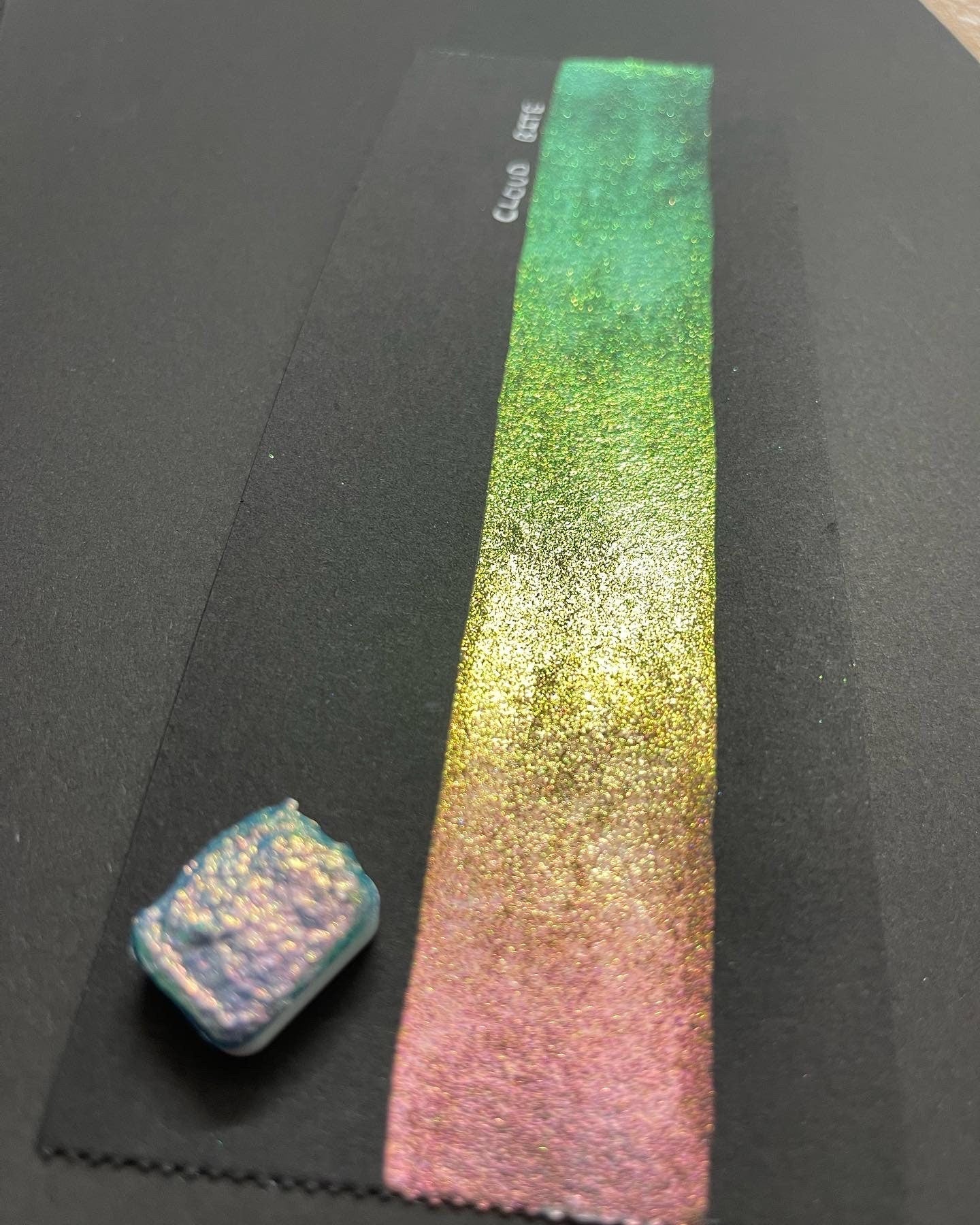 Kwality Palette - Hypershifting Watercolor Palette, mini pan card, cute gift for kids, stocking stuffer, tester pack, sample pack colorshift