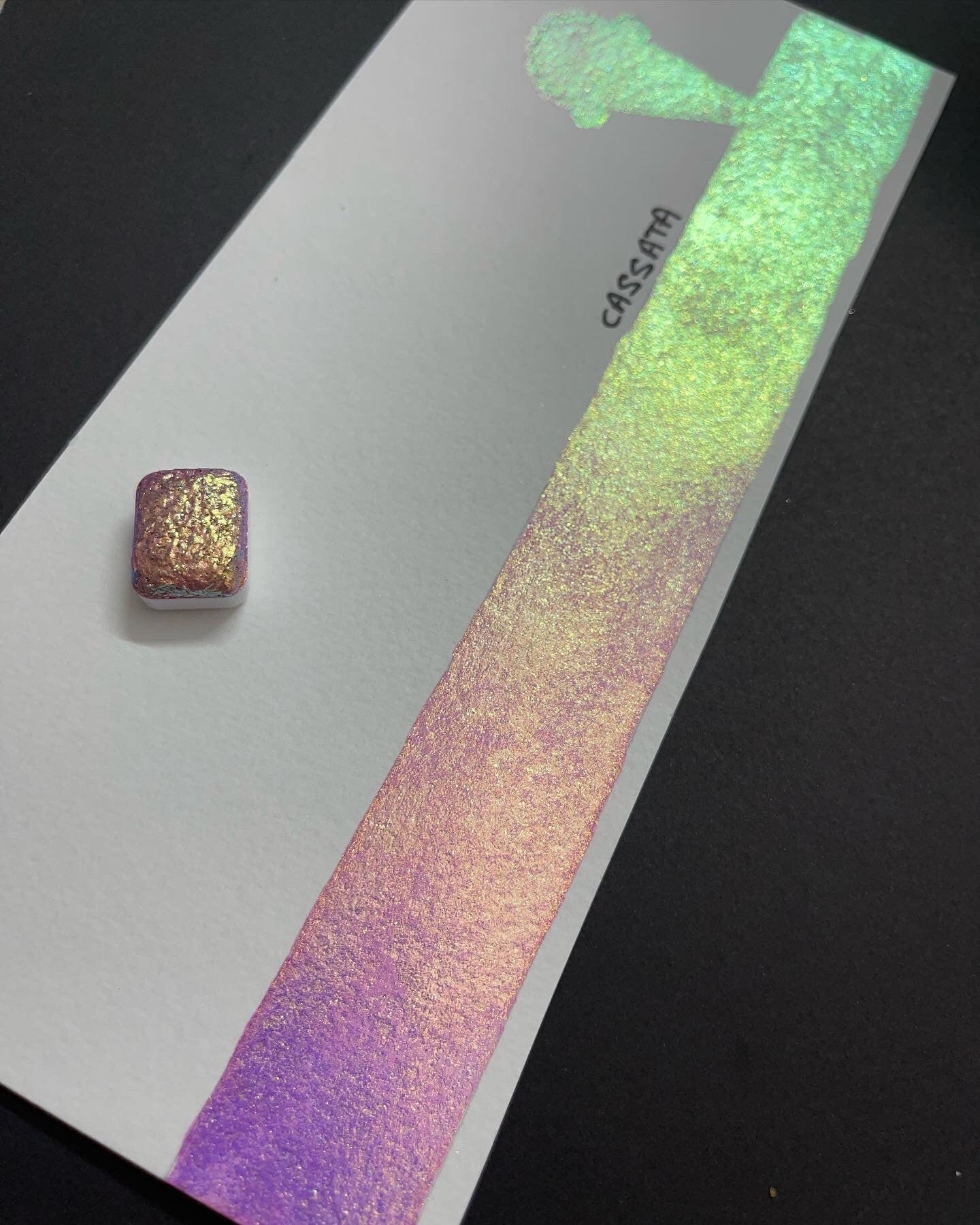 Kwality Palette - Hypershifting Watercolor Palette, mini pan card, cute gift for kids, stocking stuffer, tester pack, sample pack colorshift