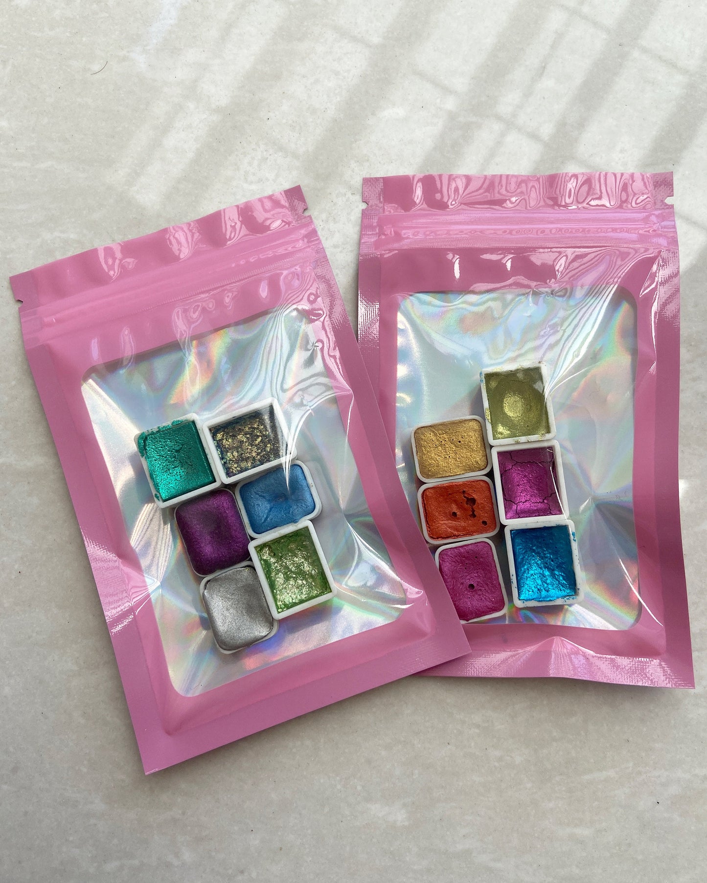 Grab Bag- Handmade Watercolour | Metallic Effect, Gift for artist, Lettering supplies, Art Supplies, Calligraphy paint shimmer watercolor