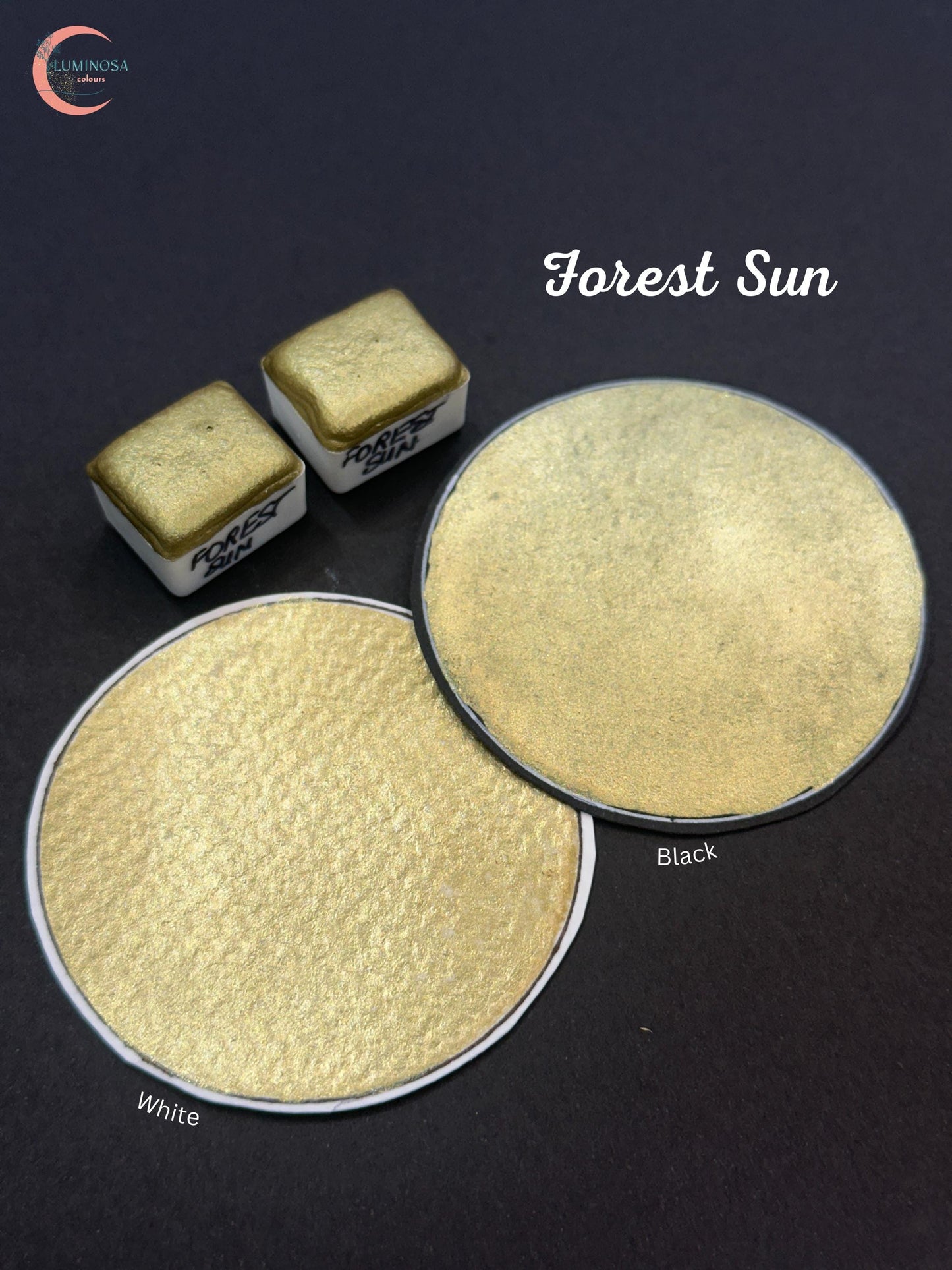 Forest Sun - Antique Gold Metallic Watercolour - Handmulled - Super sparkly