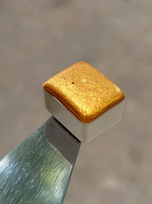 Golden Metallic Watercolor – Handmade Indian Gold Paint