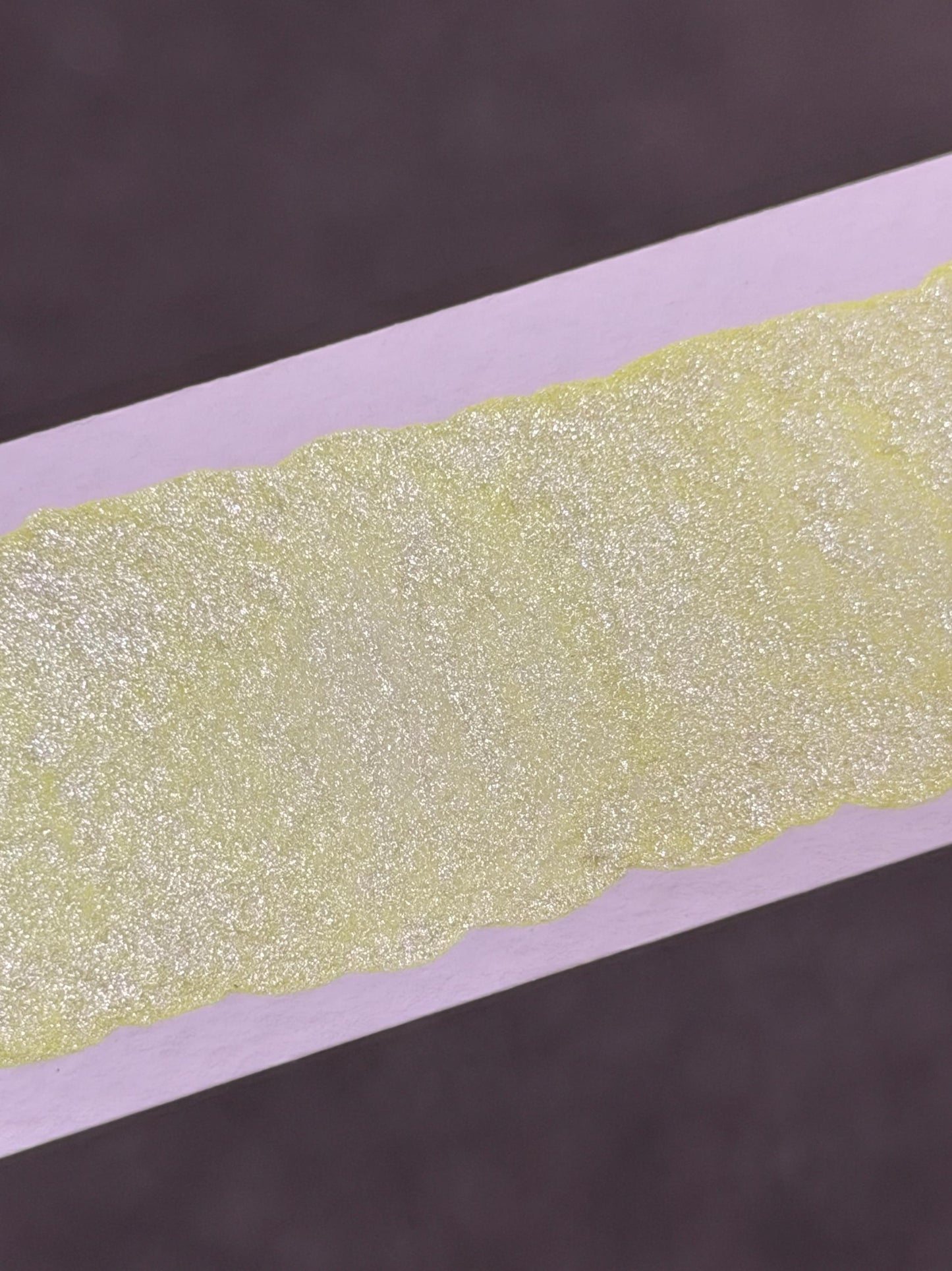 Neon Pastel Yellow - Shimmer Watercolour Half Pan - Handmade Watercolours, Gifts for artists, Calligraphy Inks