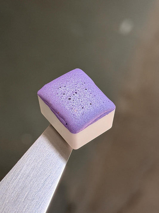 Neon Pastel Purple  - Shimmer Watercolour Half Pan - Handmade Watercolours, Gifts for artists, Calligraphy Inks