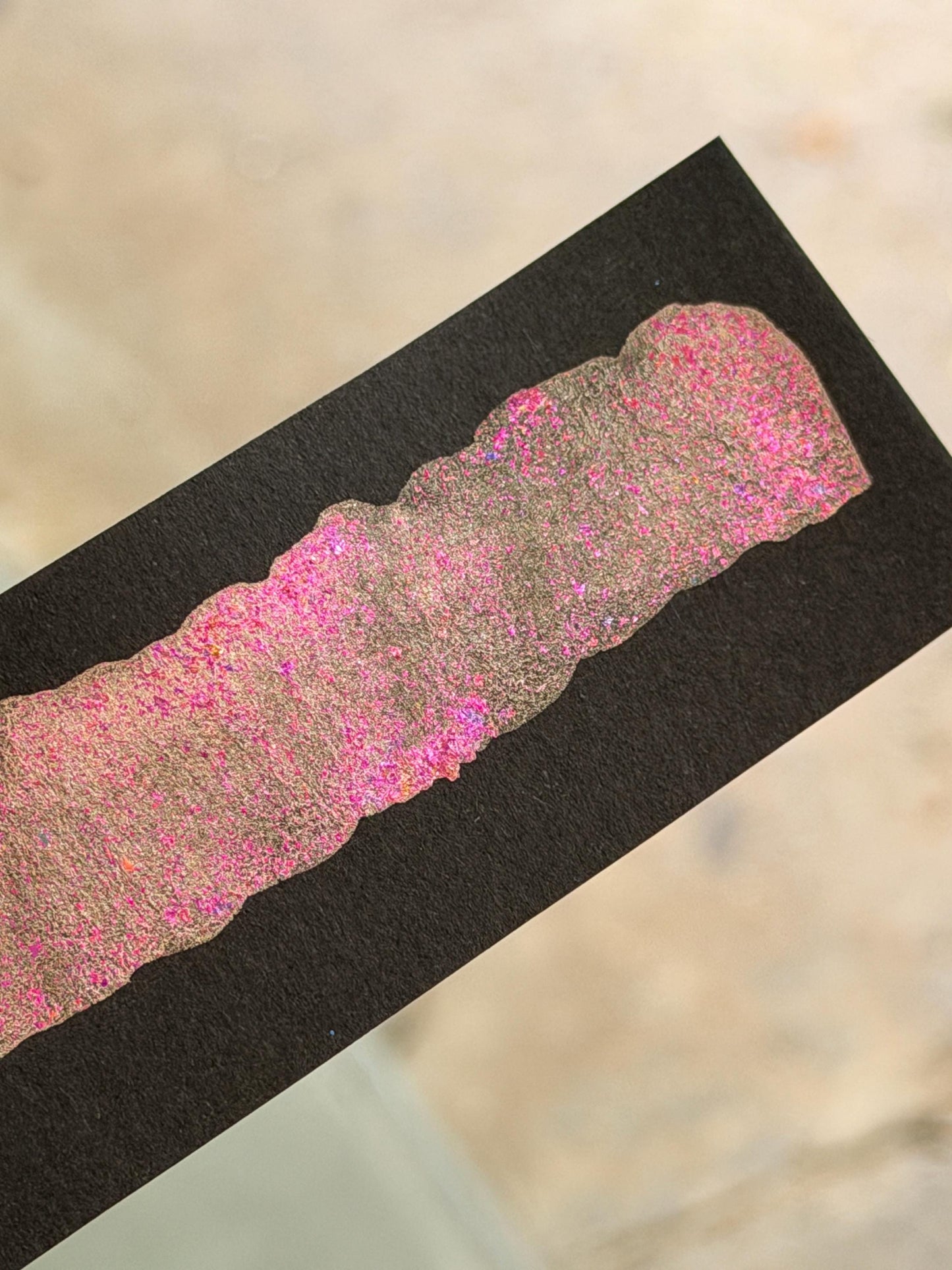 Isla - Holographic/Colourshifter Flakes Handmade Shimmer Watercolour Half Pan - Super glittery Paints