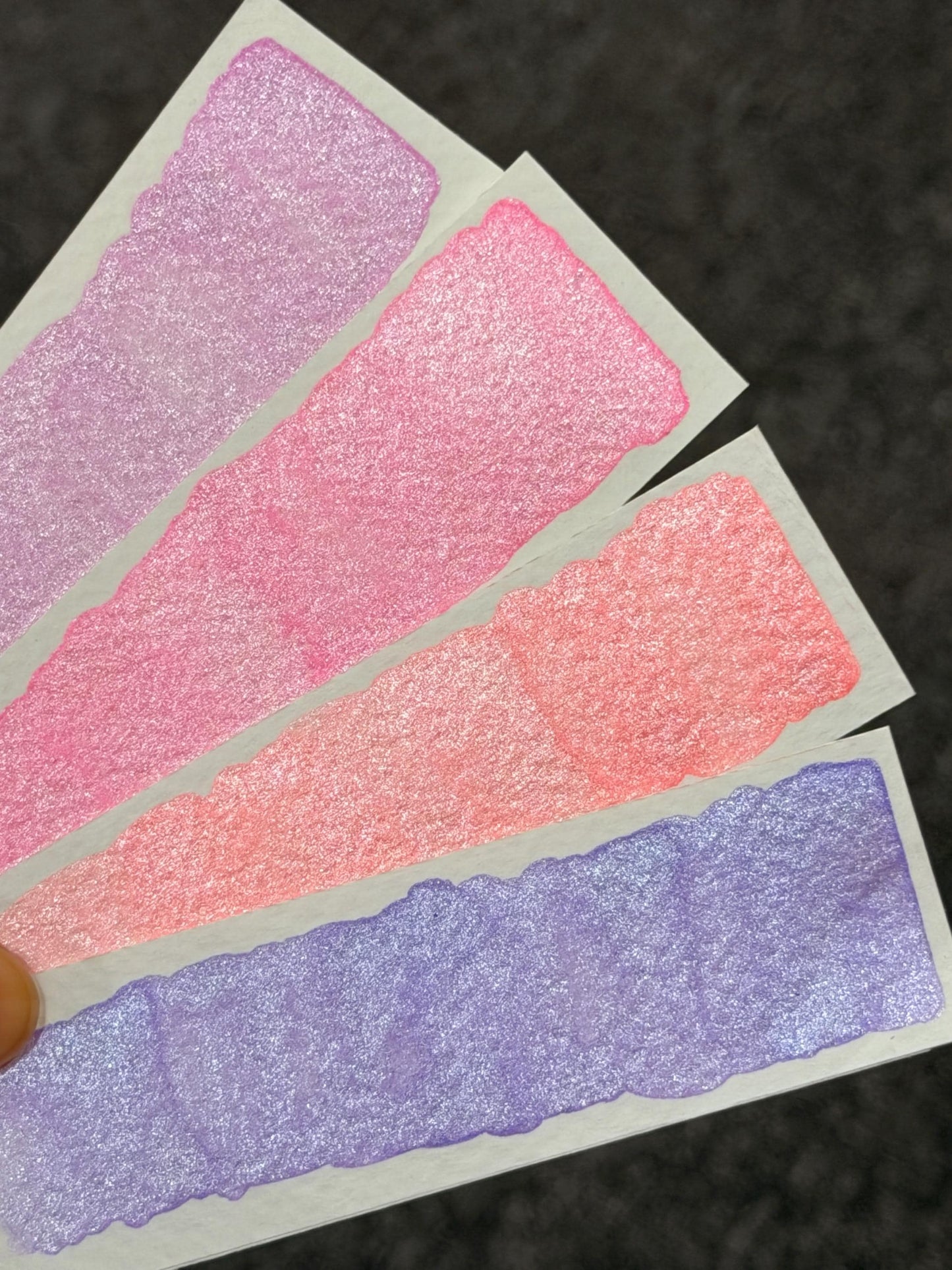 Bright Metallic Neon Shimmer Watercolours - Set of 8 Half Pans