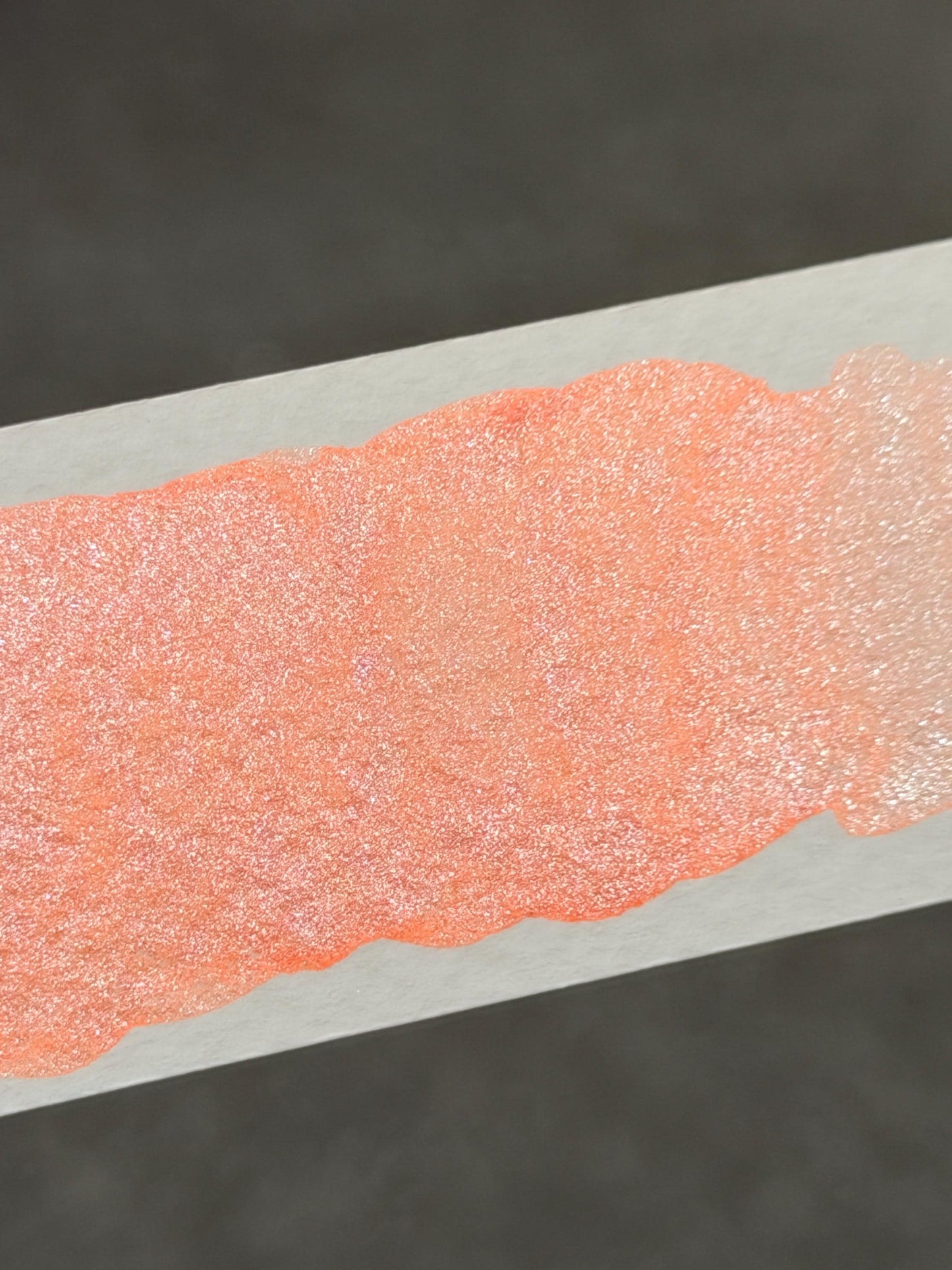 Neon Pastel Orange - Shimmer Watercolour Half Pan - Handmade Watercolours, Gifts for artists, Calligraphy Inks