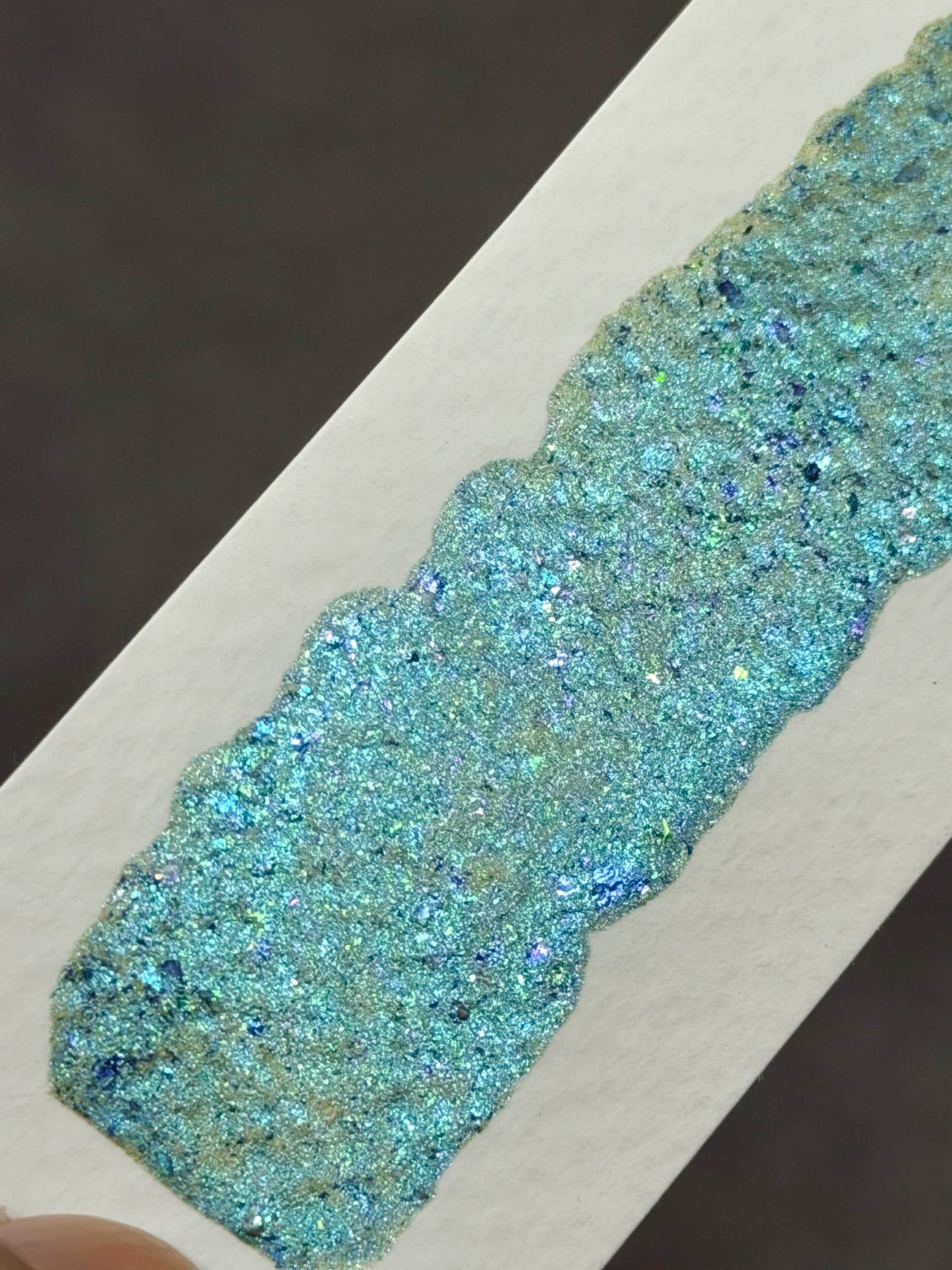 Mermaid - Holographic/Colourshifter Flakes Handmade Shimmer Watercolour Half Pan - Super glittery Paints