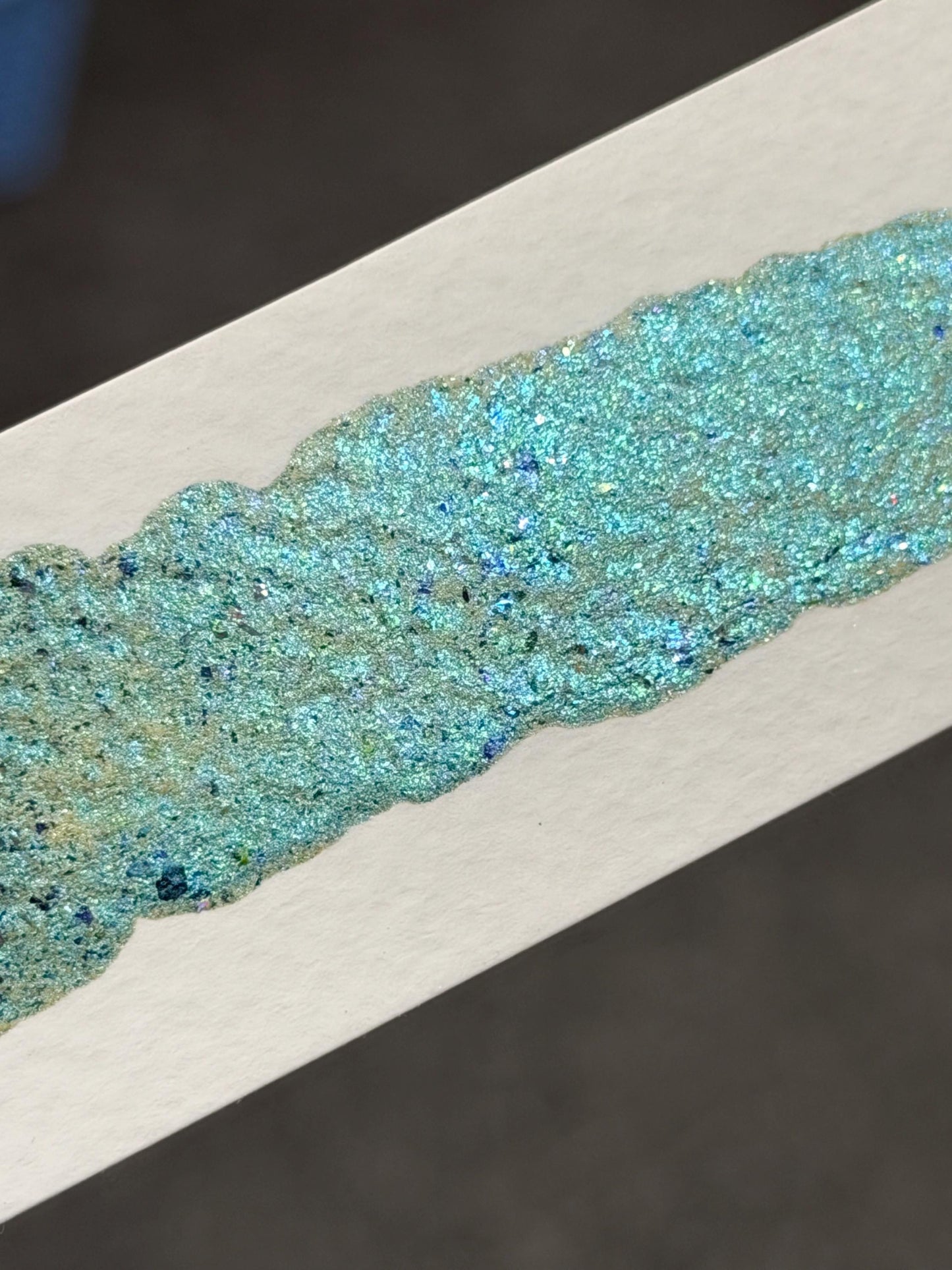 Mermaid - Holographic/Colourshifter Flakes Handmade Shimmer Watercolour Half Pan - Super glittery Paints